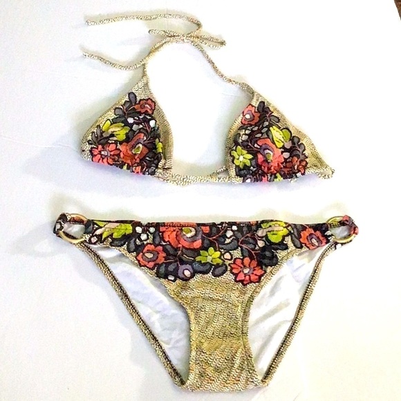 Jets By Jessika Allen Evening Star Print Bikini Set Size M - Picture 1 of 10